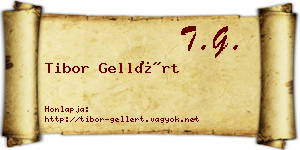 Tibor Gellért névjegykártya